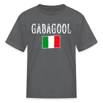 Gabagool Italian Slang Italian Saying - Kid's T-Shirt - charcoal - Front