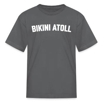 BIKINI ATOLL humor hippie boy - Kid's T-Shirt - charcoal - Front