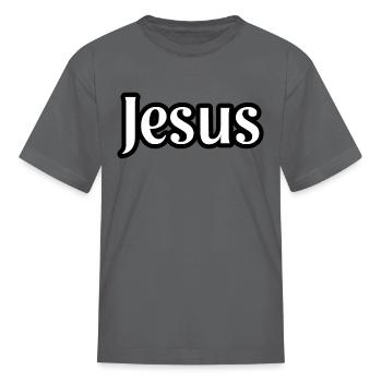 Jesus - Kid's T-Shirt - charcoal - Front