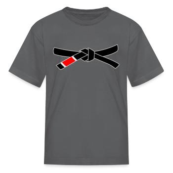 BJJ black belt - Kid's T-Shirt - charcoal - Front