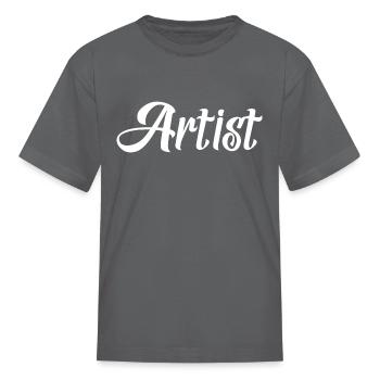 Artist (White) - Kid's T-Shirt - charcoal - Front