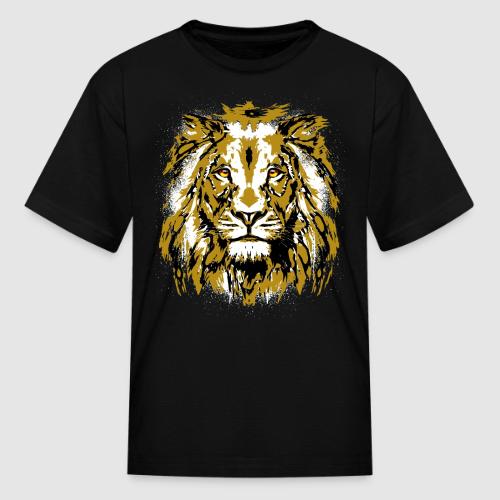 Grunge Lion Head Portrait Drawing - Vintage Lion - Kid's T-Shirt