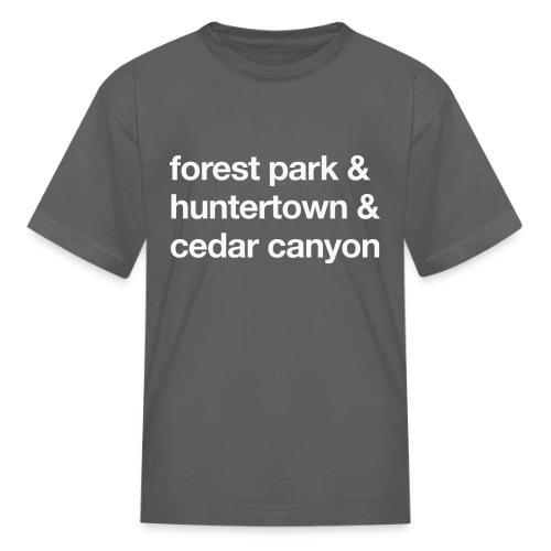 1 Church 3 Locations - Kid's T-Shirt