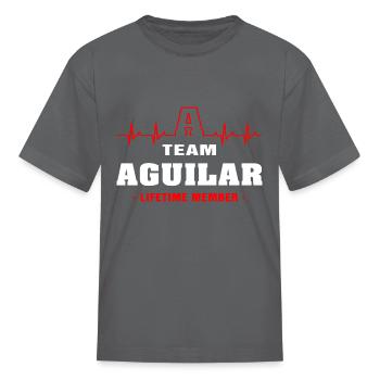 Aguilar Surname Proud Family Team Aguilar Lifetime - Kid's T-Shirt - charcoal - Front