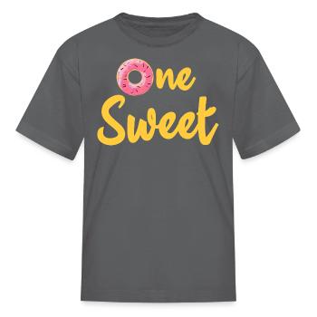 One Sweet, 1st Birthday 1st Birthday tee, 1st - Kid's T-Shirt - charcoal - Front