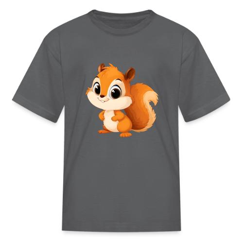 Playful Cartoon Squirrel with Big Innocent Eyes - Kid's T-Shirt