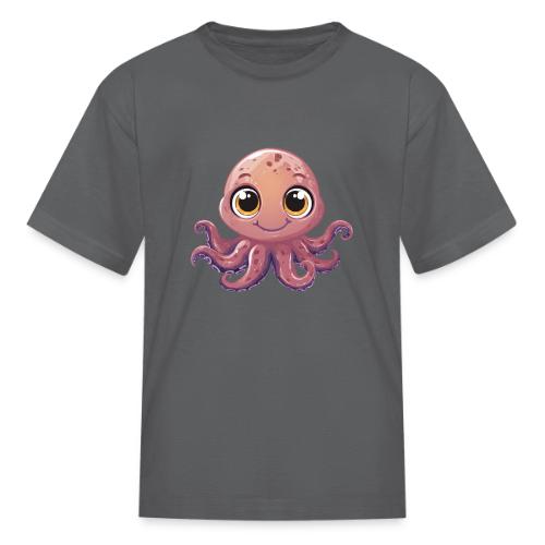 Cute Cartoon Baby Octopus with Big Eyes - Kid's T-Shirt
