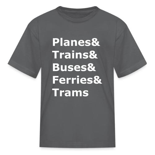 & Transportation - Light Lettering - Kid's T-Shirt