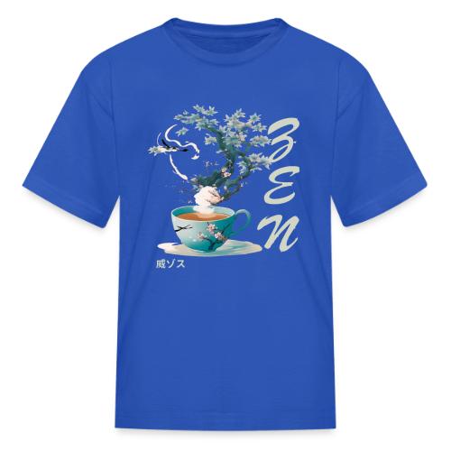 Teacup Steam Creates Japanese Garden: Tranquility - Kid's T-Shirt