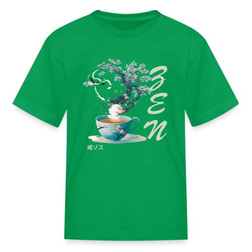 Teacup Steam Creates Japanese Garden: Tranquility - Kid's T-Shirt