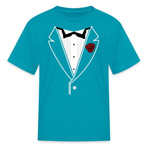 Tuxedo w/White Lapel - Kid's T-Shirt