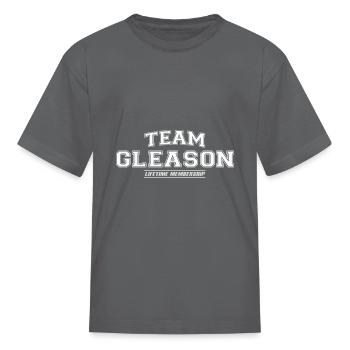 Team Gleason Proud Family Surname Last Name - Kid's T-Shirt - charcoal - Front