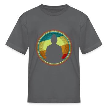 Buddha Zen Vintage - Kid's T-Shirt - charcoal - Front