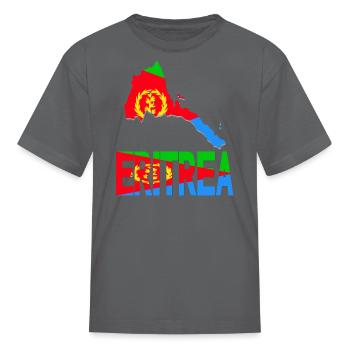 Eritrea Map Eritrean Flag Africa - Kid's T-Shirt - charcoal - Front