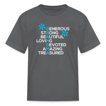 For Grandma From Grandson Granddaughter For Mother - Kid's T-Shirt - charcoal - Front