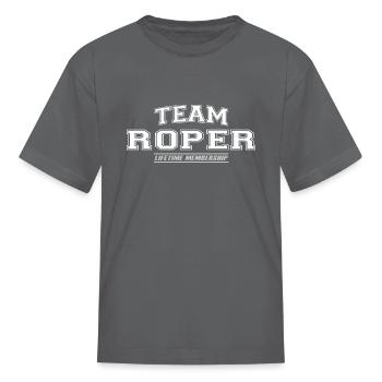 Team Roper Proud Family Surname Last Name - Kid's T-Shirt - charcoal - Front
