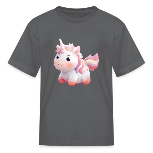 Sweet Cartoon Pink Unicorn - Kid's T-Shirt