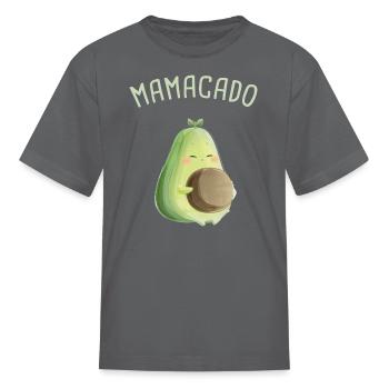 Mamacado Pregnant Avocado - Kid's T-Shirt - charcoal - Front