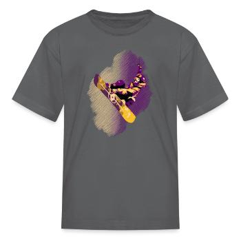 Snowboard Essence - Kid's T-Shirt - charcoal - Front