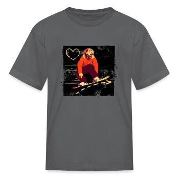 Snowboard Essence - Kid's T-Shirt - charcoal - Front