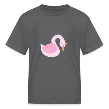 Swan Princess - Kid's T-Shirt - charcoal - Front