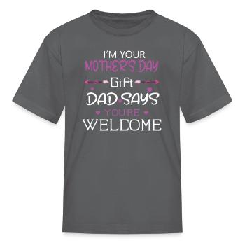 Mother Mothers Day Mother Outfit Saying - Kid's T-Shirt - charcoal - Front