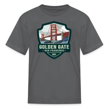 Golden Gate National Park - Kid's T-Shirt - charcoal - Front