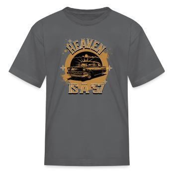 Heaven Is A '57 - Kid's T-Shirt - charcoal - Front