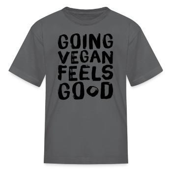 Go Vegan Healthy Revolution - Kid's T-Shirt - charcoal - Front