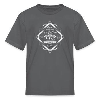 40th Birthday Matured to Perfection Vintage 1983 - Kid's T-Shirt - charcoal - Front