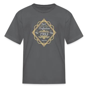 40th Birthday Matured to Perfection Vintage 1983 - Kid's T-Shirt - charcoal - Front