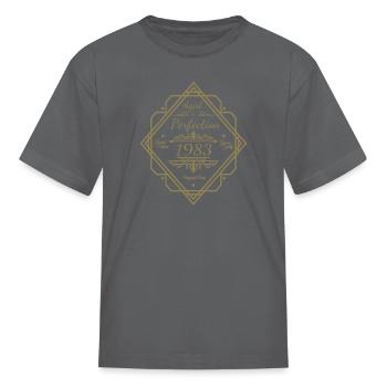 40th Birthday Matured to Perfection Vintage 1983 - Kid's T-Shirt - charcoal - Front
