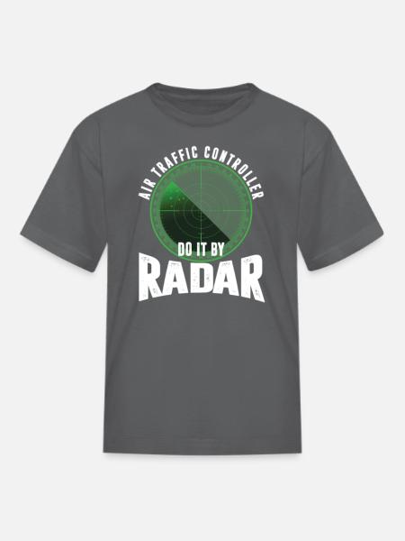 Air Traffic Controller radar Vintage - Kid's T-Shirt - charcoal