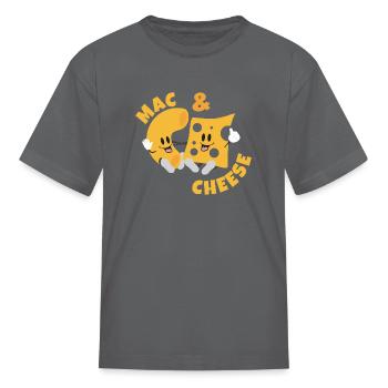 Cheese Mac & Cheese Funny Gift Idea - Kid's T-Shirt - charcoal - Front