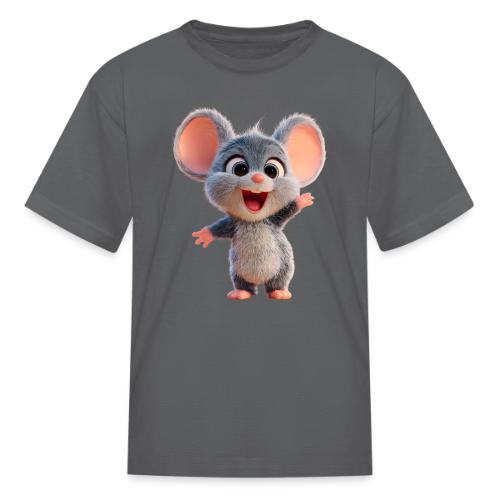 Joyful Cartoon Baby Mouse Arms Up - Kid's T-Shirt