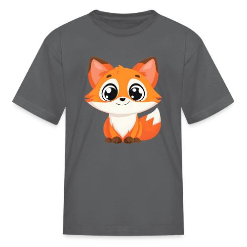 Adorable Cartoon Fox with Big Innocent Eyes - Kid's T-Shirt