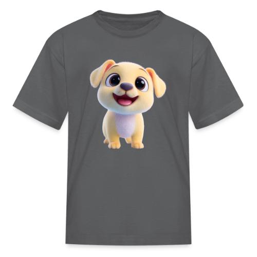 Playful 3D Baby Puppy Looking Up - Kid's T-Shirt