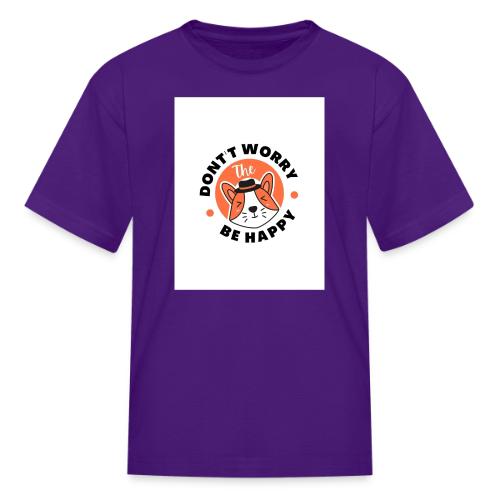 Don't Worry be Happy Cool Dog - Kid's T-Shirt