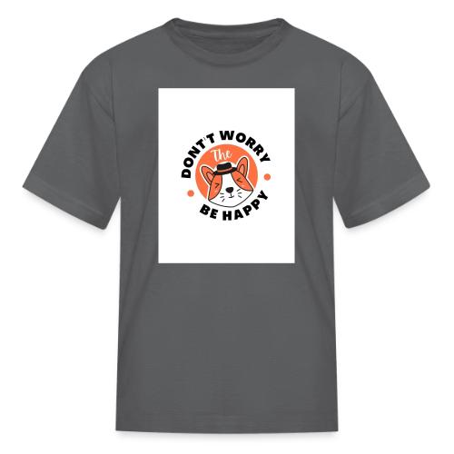 Don't Worry be Happy Cool Dog - Kid's T-Shirt