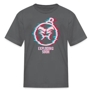 Vaporwave Explosion - Kid's T-Shirt - charcoal - Front