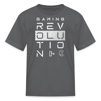Gaming Revolution - Kid's T-Shirt - charcoal - Front