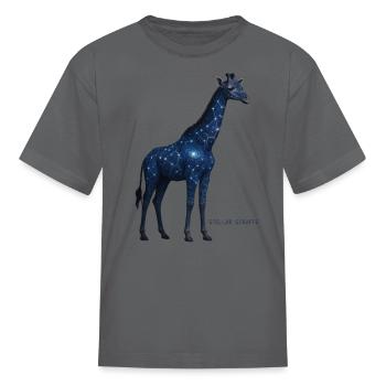 Stellar Giraffe - Kid's T-Shirt - charcoal - Front