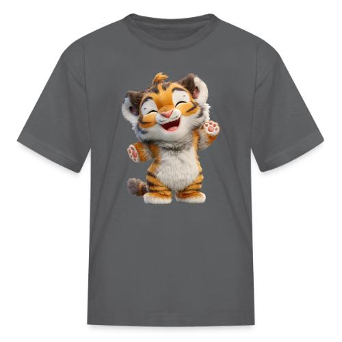 Energetic Baby Tiger Standing with Joy - Kid's T-Shirt