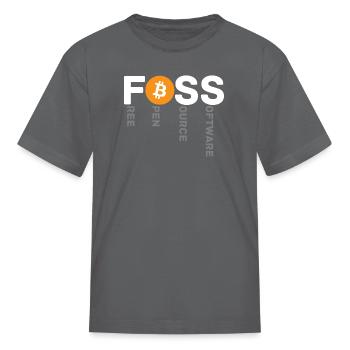 FOSS 90 - Kid's T-Shirt - charcoal - Front