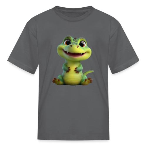 Playful Cartoon Baby Alligator - Kid's T-Shirt