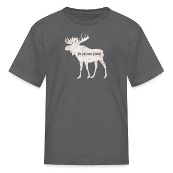 Moose - Oatmeal - Kid's T-Shirt - charcoal - Front