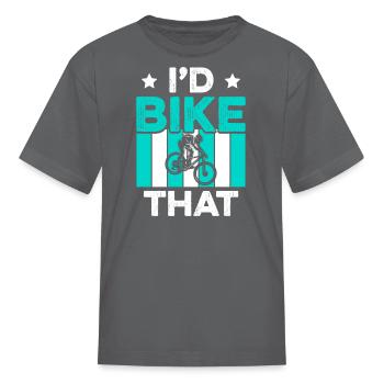 Mountain Biking Id Bike That - Kid's T-Shirt - charcoal - Front