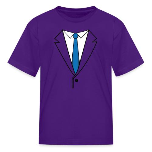 Suit with Blue Tie - Kid's T-Shirt