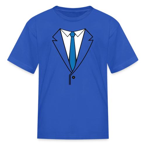 Suit with Blue Tie - Kid's T-Shirt