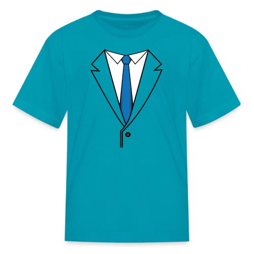 Suit with Blue Tie - Kid's T-Shirt
